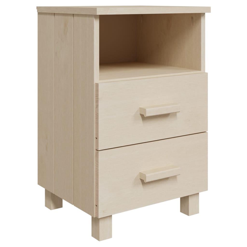Bedside Cabinets 2 pcs Honey Brown 15.7"x13.8"x24.4" Solid Wood Pine at Set Shop and Smile
