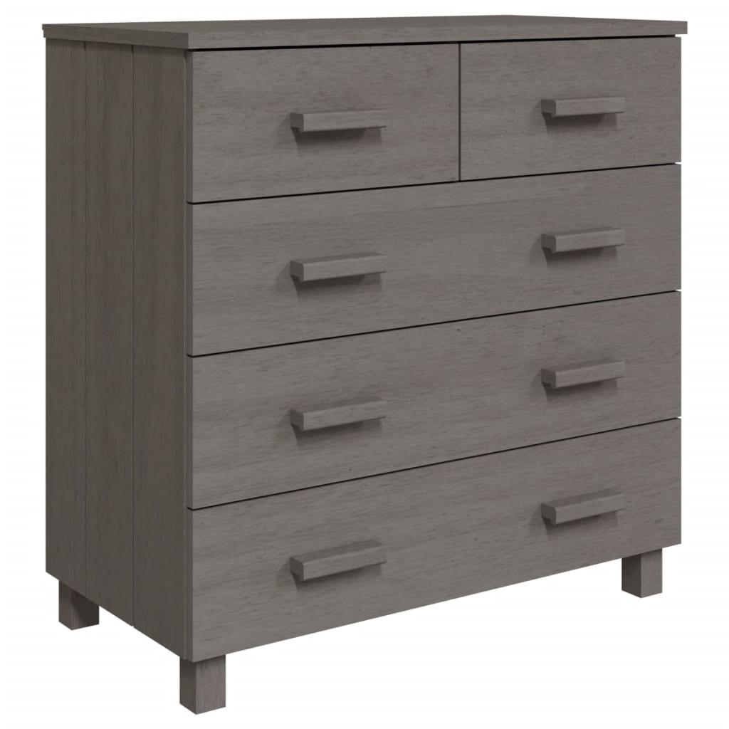 Sideboard HAMAR Light Gray 31.1"x15.7"x31.5" Solid Wood Pine at Set Shop and Smile
