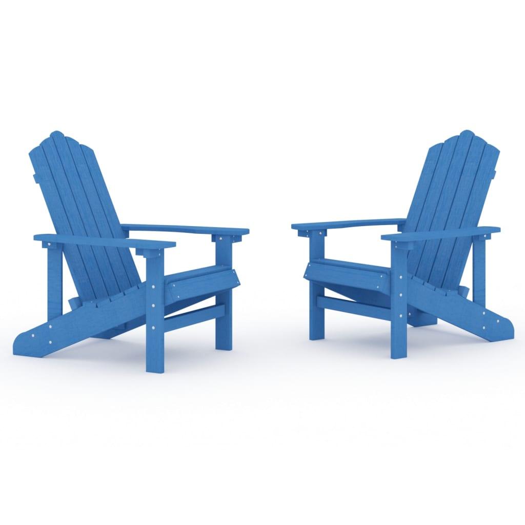 Patio Adirondack Chairs 2 pcs HDPE Aqua Blue at Set Shop and Smile