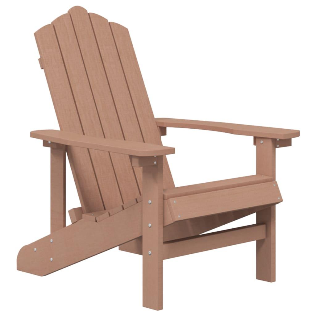 Patio Adirondack Chairs with Table HDPE Brown at Set Shop and Smile