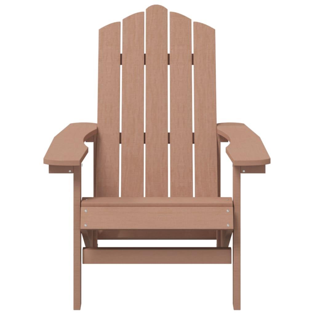 Patio Adirondack Chairs with Table HDPE Brown at Set Shop and Smile