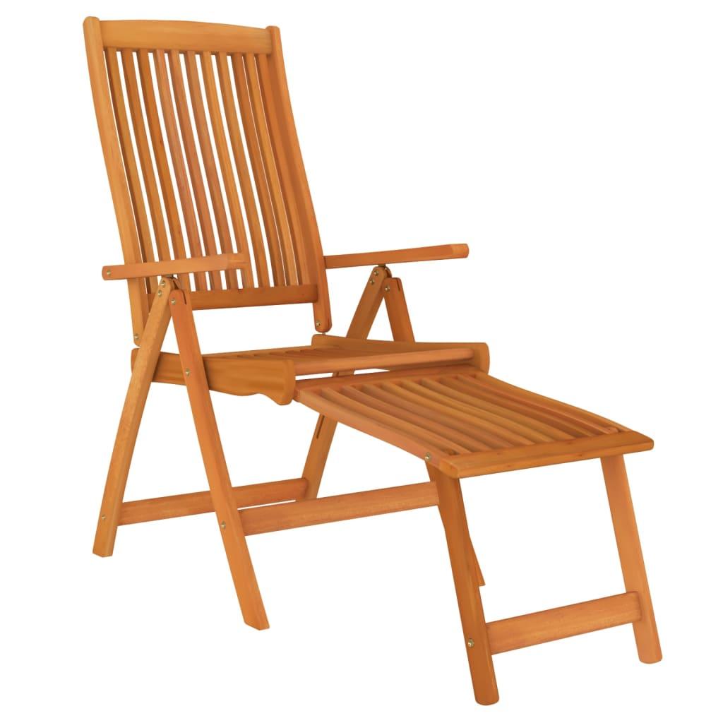Folding Patio Chairs with Footrests 2 pcs Solid Wood Eucalyptus at Set Shop and Smile