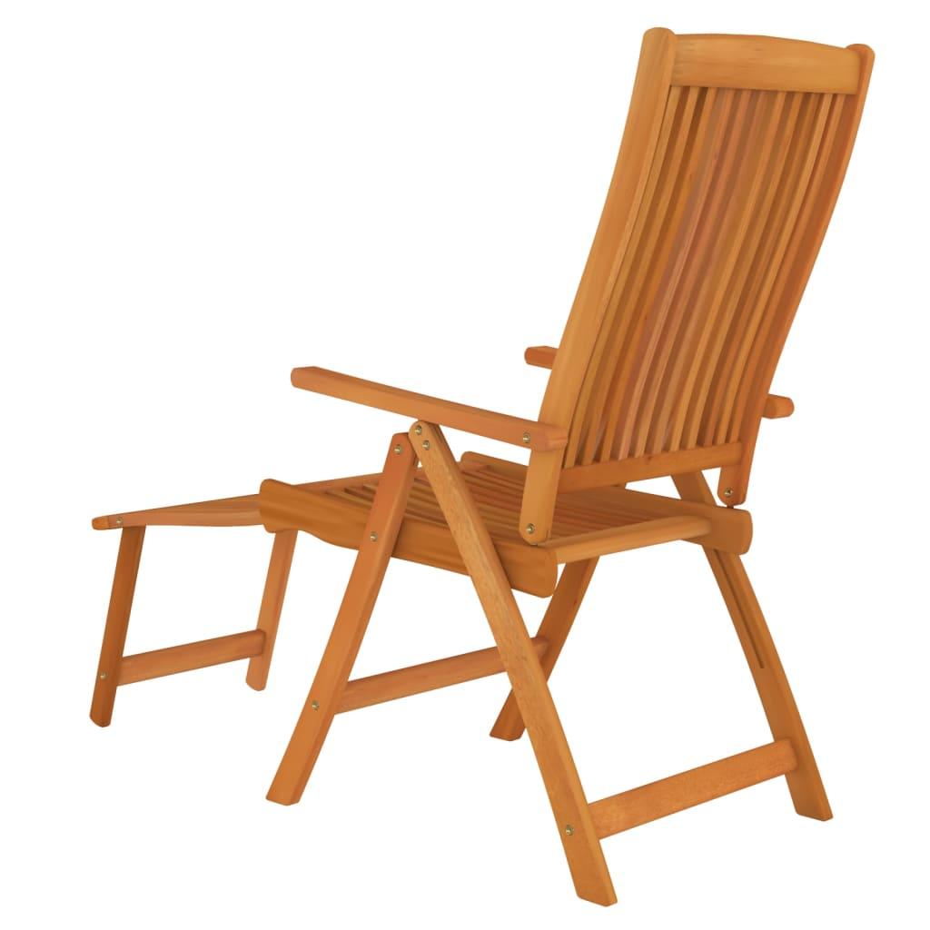Folding Patio Chairs with Footrests 2 pcs Solid Wood Eucalyptus at Set Shop and Smile