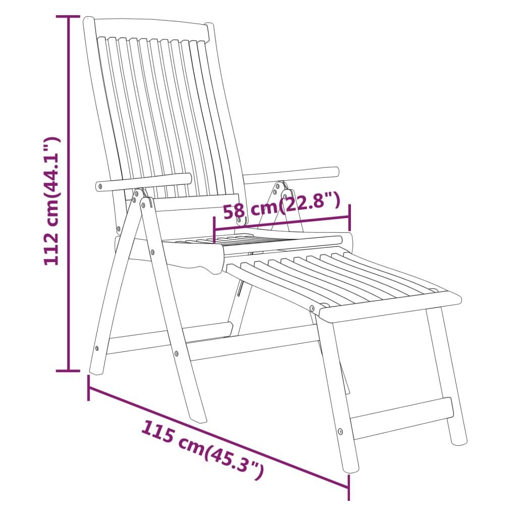 Folding Patio Chairs with Footrests 2 pcs Solid Wood Eucalyptus at Set Shop and Smile