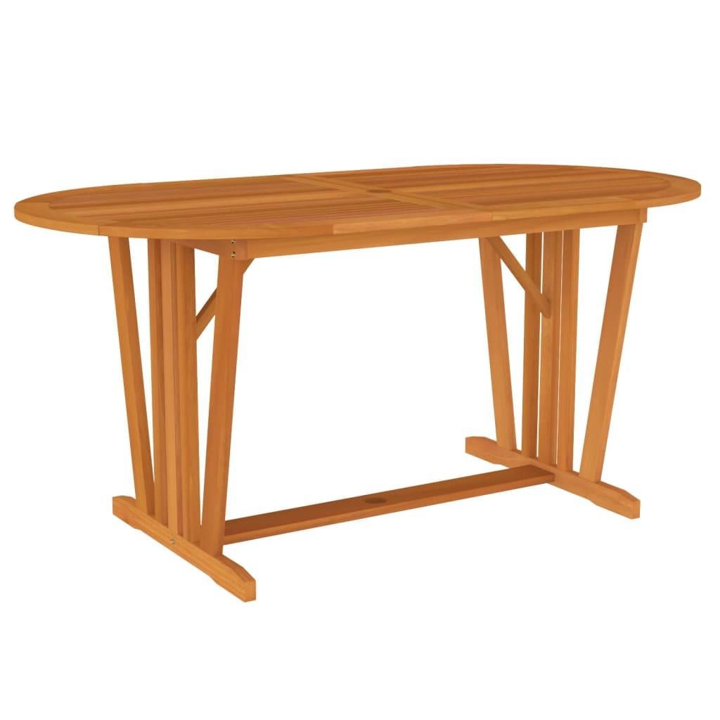 Patio Table 63"x33.5"x29.5" Solid Wood Eucalyptus at Set Shop and Smile