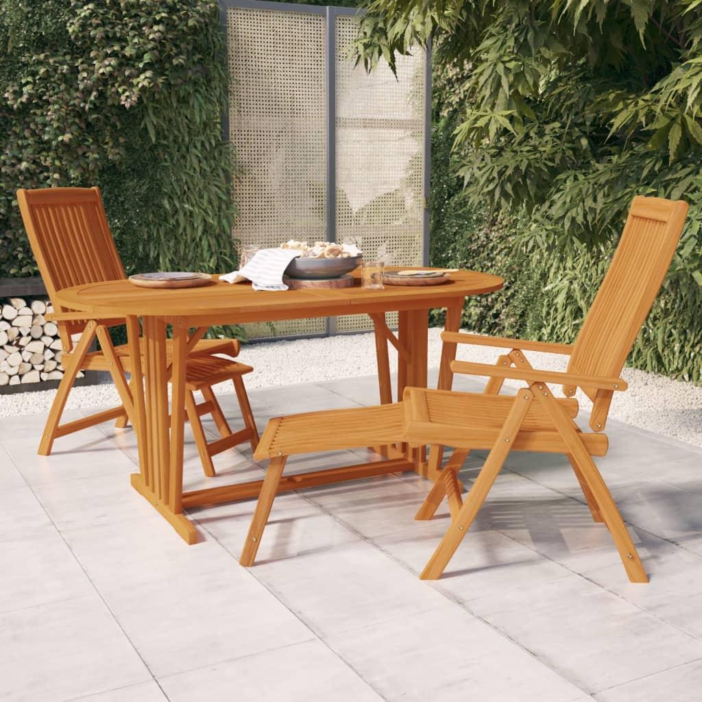 Patio Table 63"x33.5"x29.5" Solid Wood Eucalyptus at Set Shop and Smile