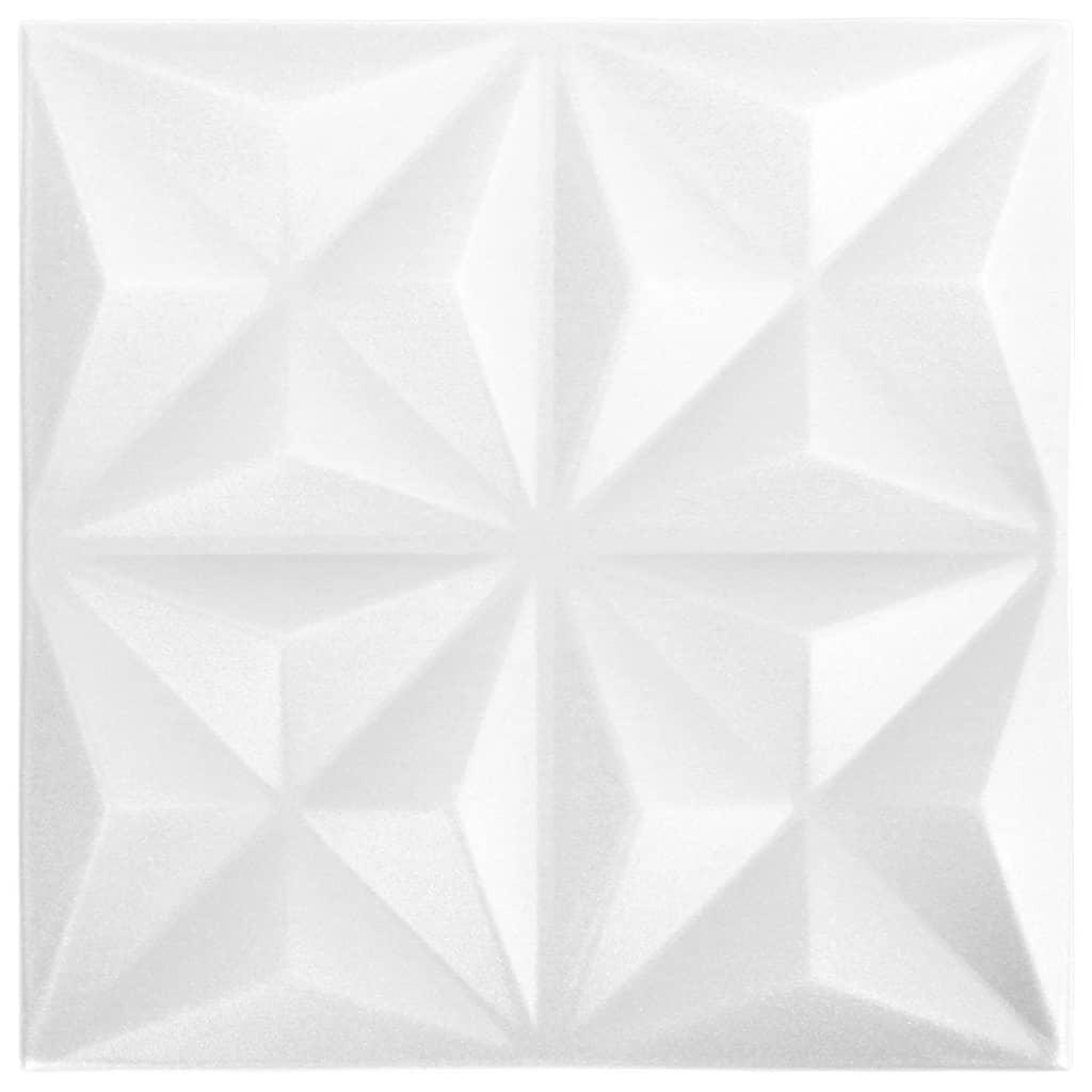 3D Wall Panels 12 pcs 19.7"x19.7" Origami White 32.3 ft² at Set Shop and Smile