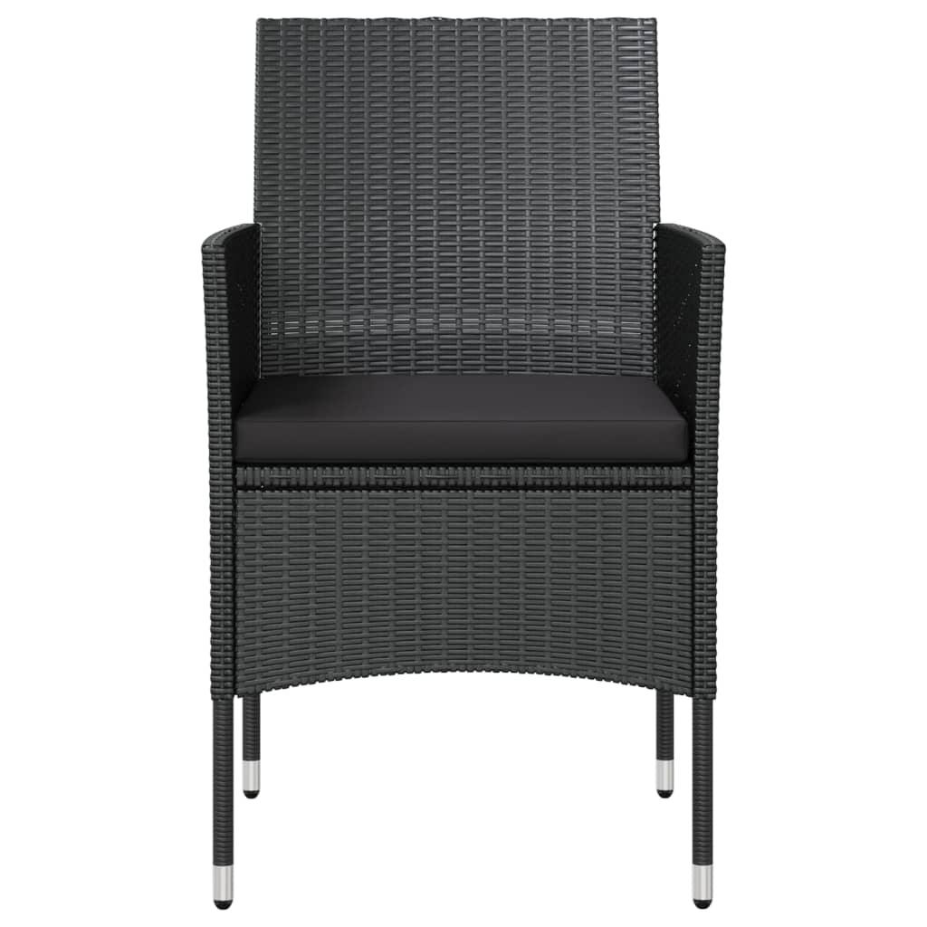 8 Piece Patio Lounge Set with Cushions Poly Rattan Black at Set Shop and Smile