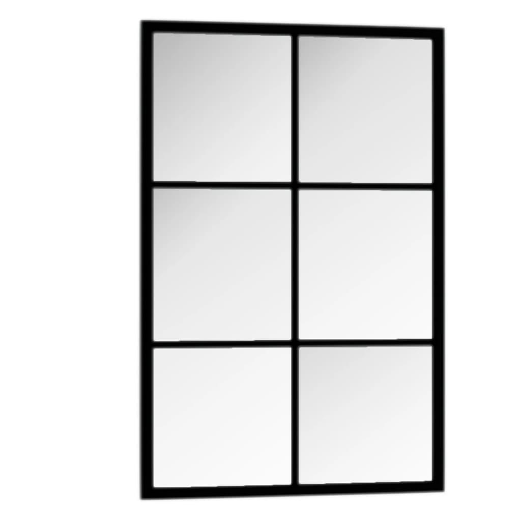 Wall Mirror Black 23.6"x15.7" Metal at Set Shop and Smile