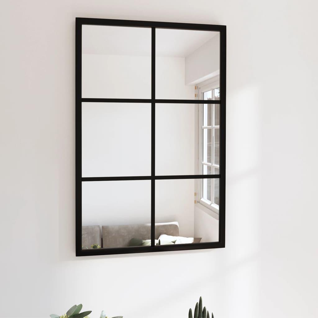 Wall Mirror Black 23.6"x15.7" Metal at Set Shop and Smile