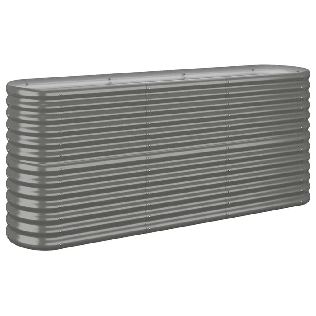 Garden Raised Bed Powder-coated Steel 59.8"x15.7"x26.8" Gray at Set Shop and Smile