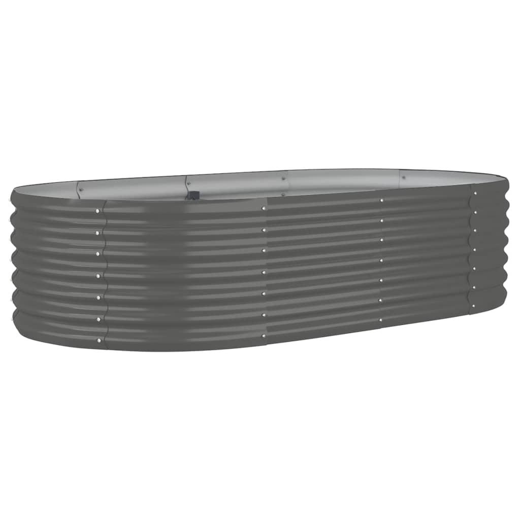 Garden Raised Bed Powder-coated Steel 59.8"x31.5"x14.2" Gray at Set Shop and Smile