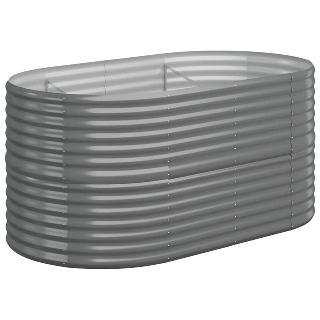 Garden Raised Bed Powder-coated Steel 59.8"x31.5"x26.8" Gray at Set Shop and Smile