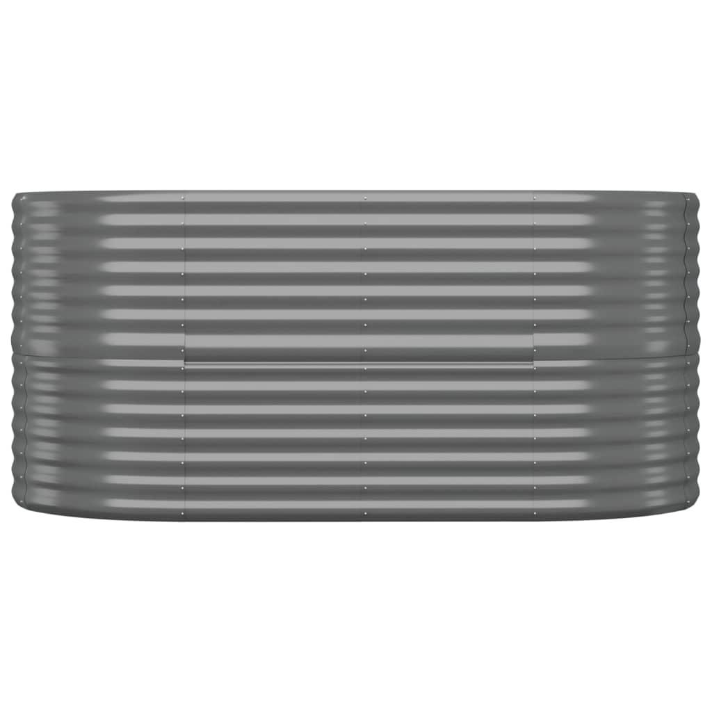 Garden Raised Bed Powder-coated Steel 59.8"x31.5"x26.8" Gray at Set Shop and Smile