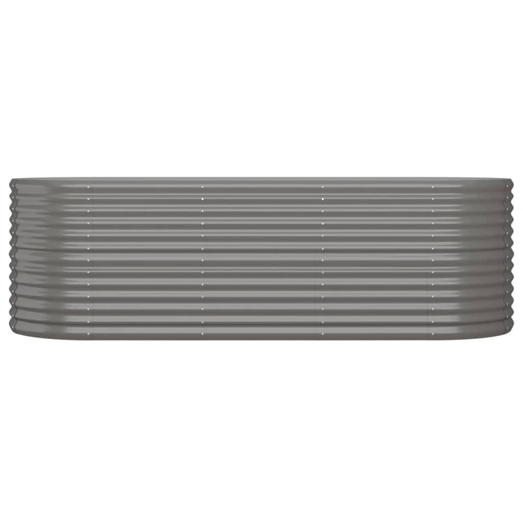 Garden Raised Bed Powder-coated Steel 88.2"x31.5"x26.8" Gray at Set Shop and Smile