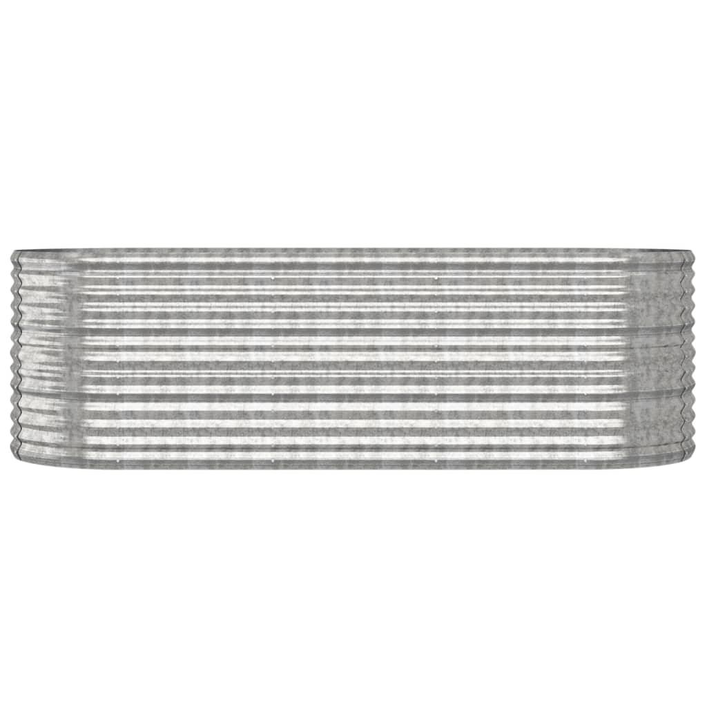 Garden Raised Bed Powder-coated Steel 88.2"x31.5"x26.8" Silver at Set Shop and Smile