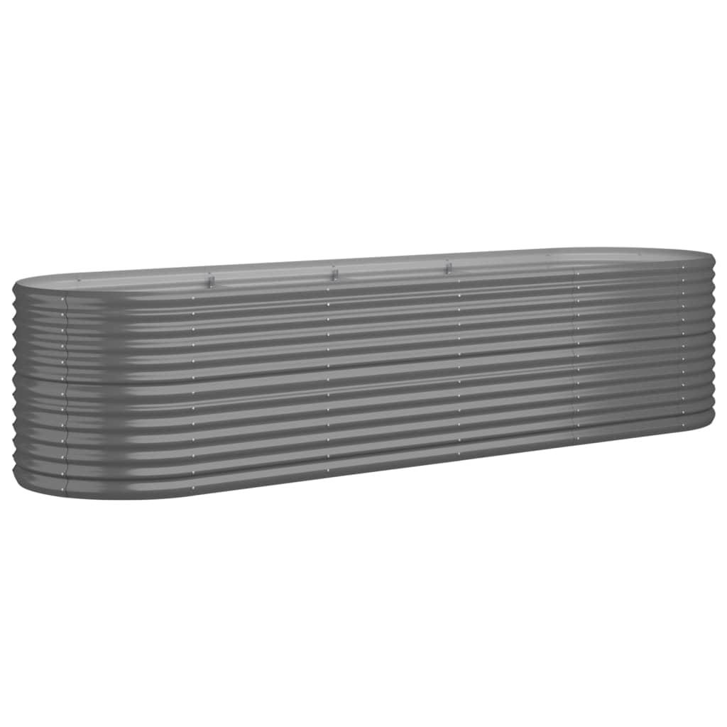Garden Raised Bed Powder-coated Steel 116.5"x31.5"x26.8" Gray at Set Shop and Smile