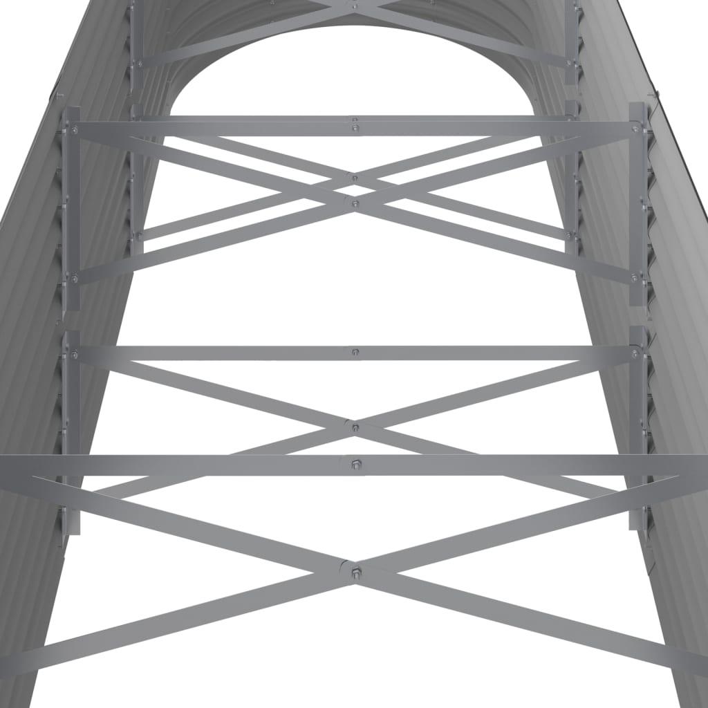 Garden Raised Bed Powder-coated Steel 116.5"x31.5"x26.8" Gray at Set Shop and Smile