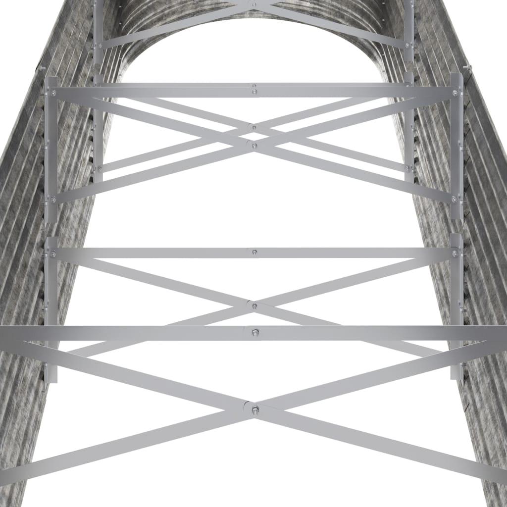 Garden Raised Bed Powder-coated Steel 116.5"x31.5"x26.8" Silver at Set Shop and Smile