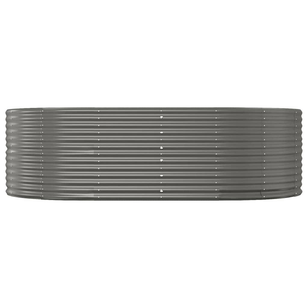 Garden Raised Bed Gray 83.5"x55.1"x26.8" Powder-coated Steel at Set Shop and Smile