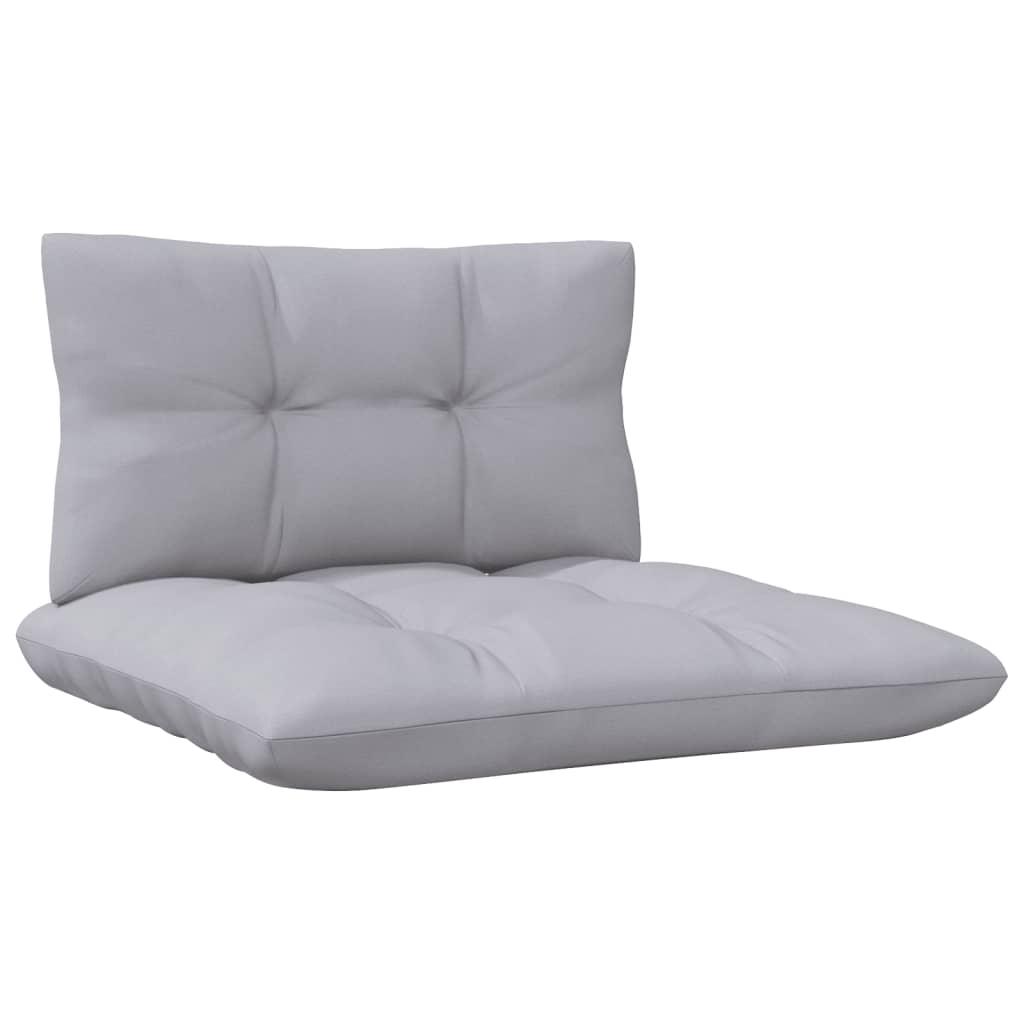 2-Seater Patio Sofa with Gray Cushions Solid Pinewood at Set Shop and Smile
