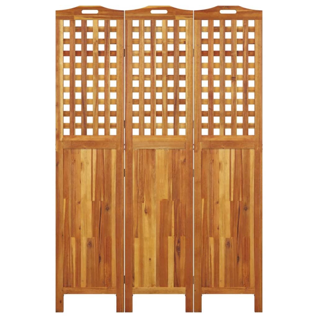 3-Panel Room Divider 47.8"x0.8"x70.9" Solid Wood Acacia at Set Shop and Smile