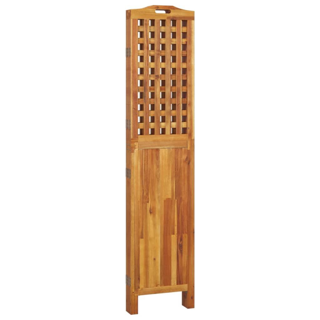 4-Panel Room Divider 63.8"x0.8"x70.9" Solid Wood Acacia at Set Shop and Smile