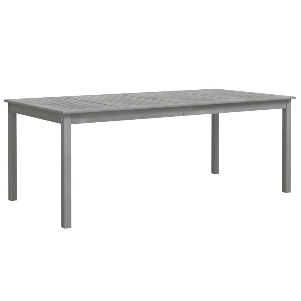 Patio Table Gray 78.7"x39.4"x29.5" Solid Wood Acacia at Set Shop and Smile