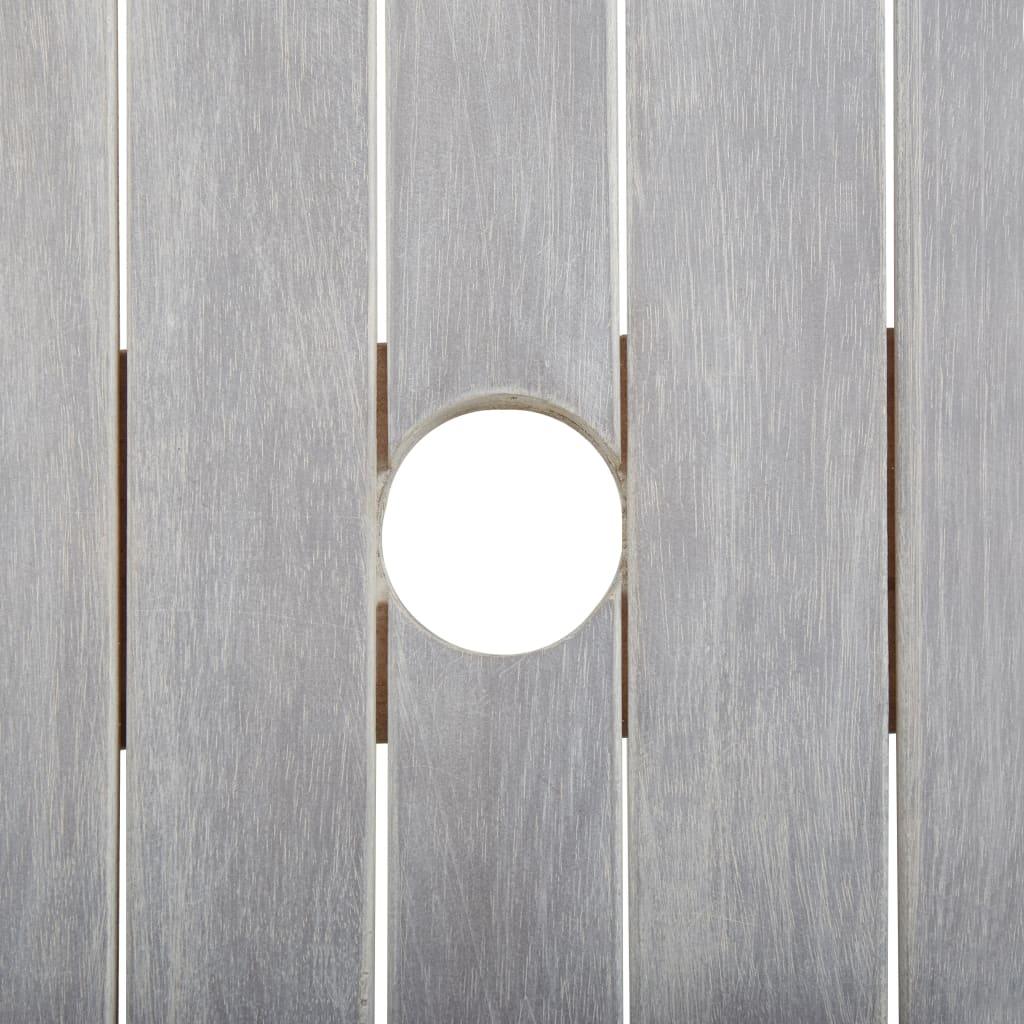 Patio Table Gray 78.7"x39.4"x29.5" Solid Wood Acacia at Set Shop and Smile