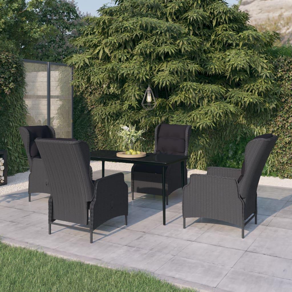 5 Piece Patio Dining Set Dark Gray at Set Shop and Smile