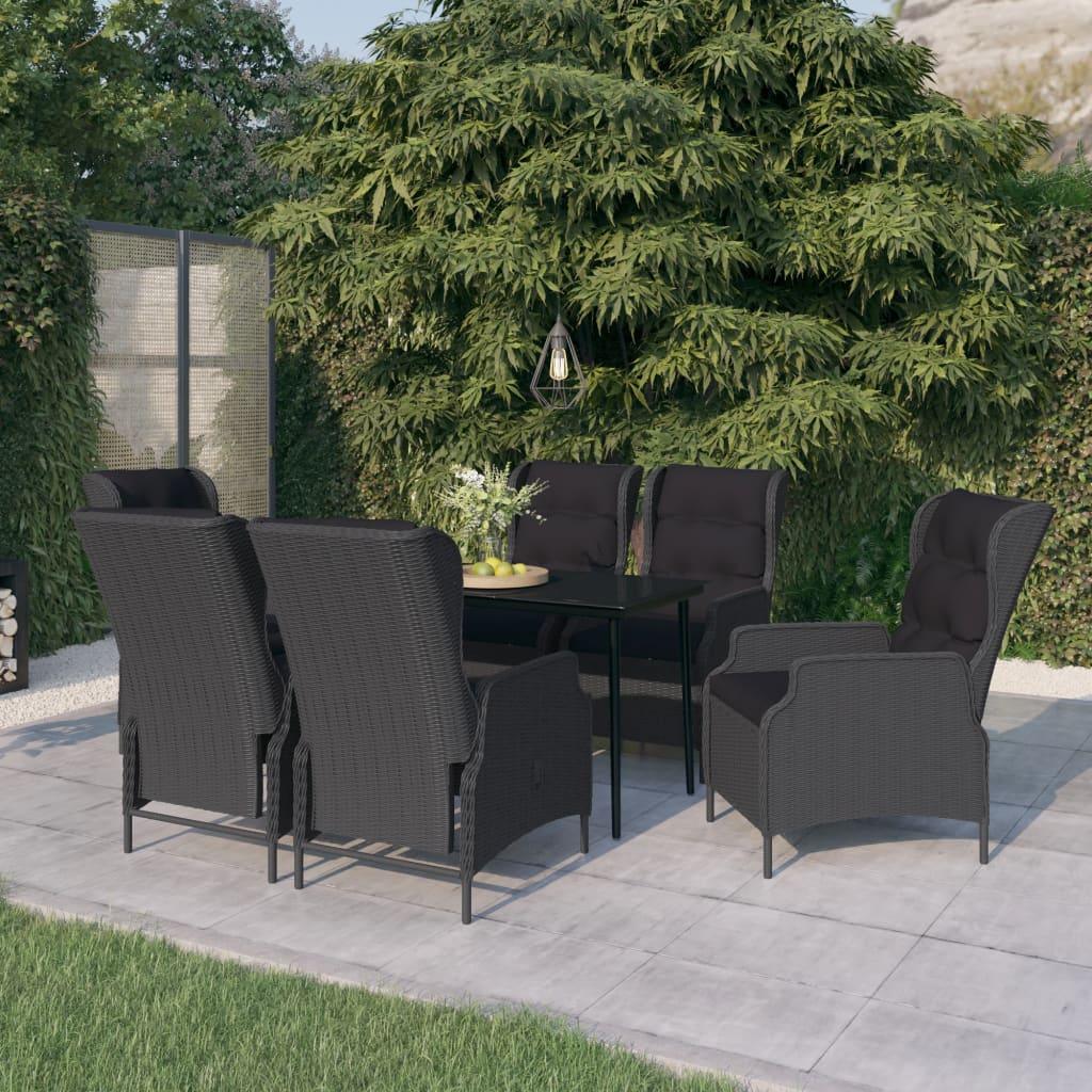 7 Piece Patio Dining Set Dark Gray at Set Shop and Smile