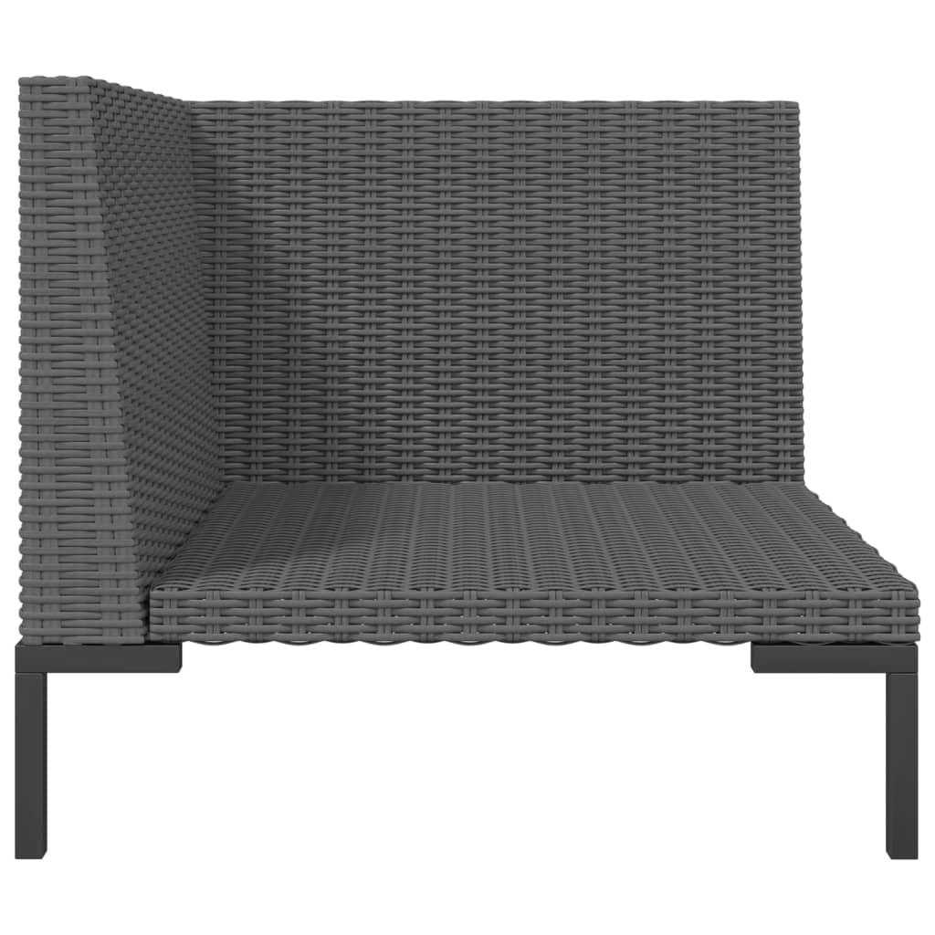 8 Piece Patio Lounge Set with Cushions Poly Rattan Dark Gray at Set Shop and Smile