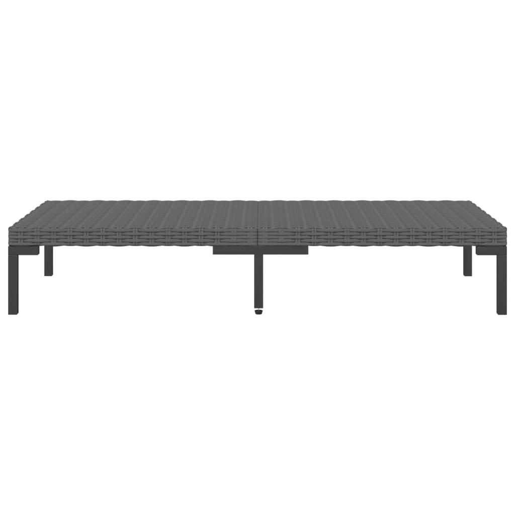 6 Piece Patio Lounge Set with Cushions Poly Rattan Dark Gray at Set Shop and Smile