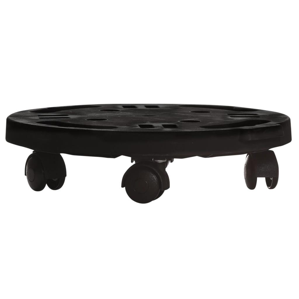 Plant Trolley with Wheels Diameter 11.8" Black 374.8 lb at Set Shop and Smile