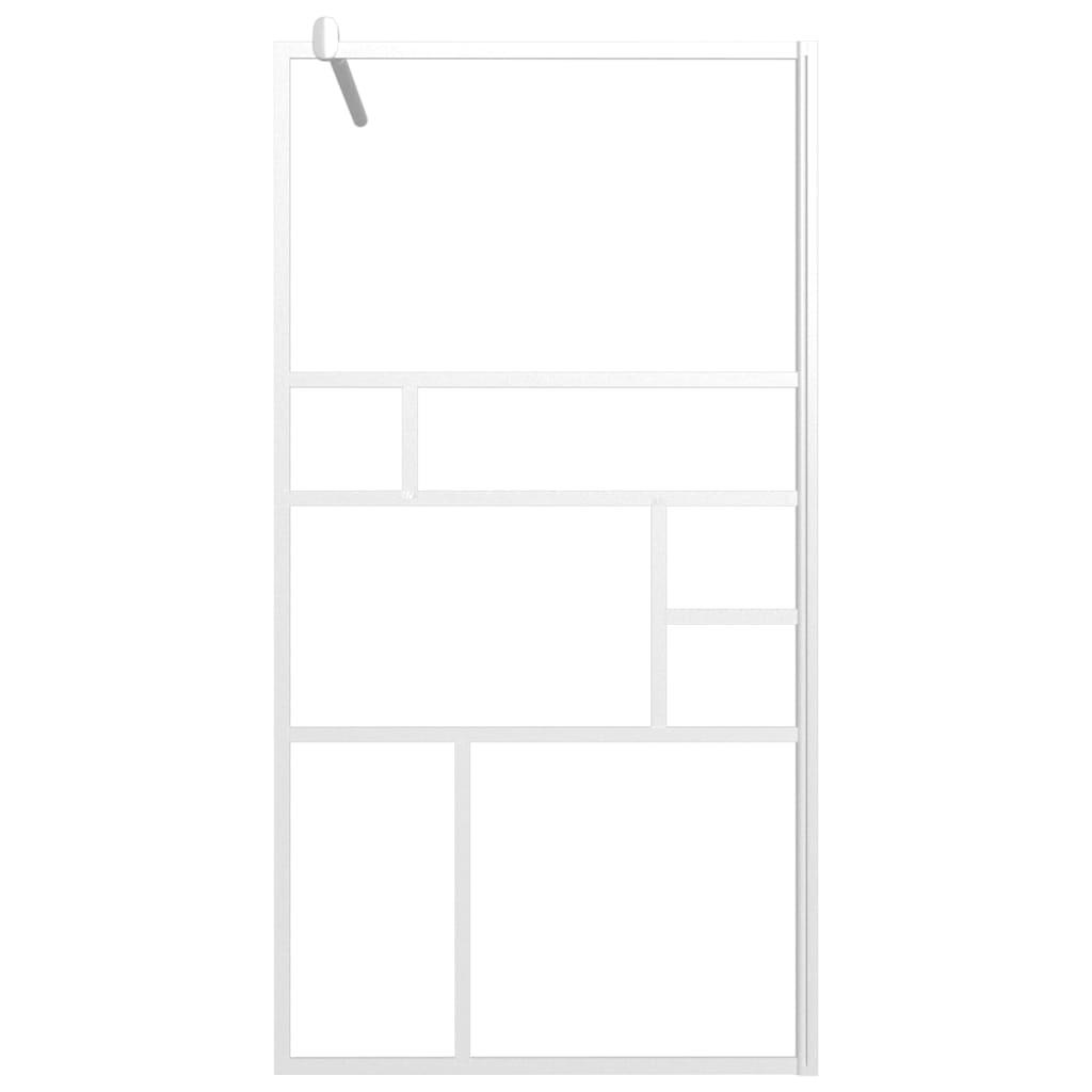 Walk-in Shower Wall 45.3"x76.8" ESG Glass White at Set Shop and Smile