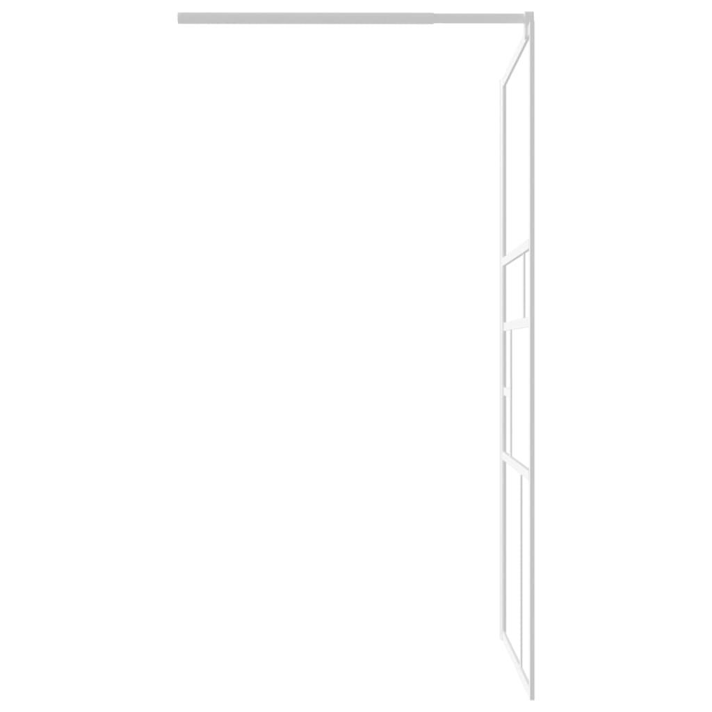 Walk-in Shower Wall 45.3"x76.8" ESG Glass White at Set Shop and Smile