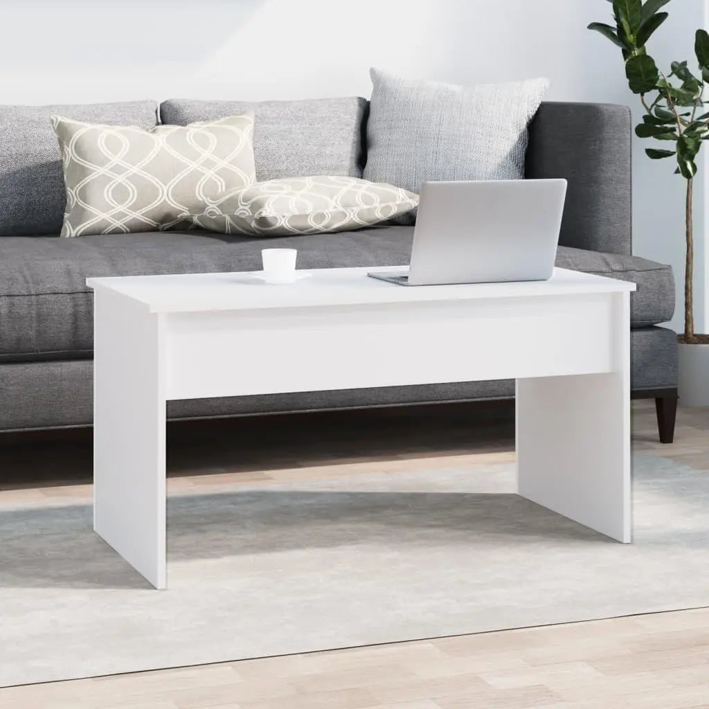 Coffee Table White 40.2"x19.9"x20.7" Engineered Wood at Set Shop and Smile