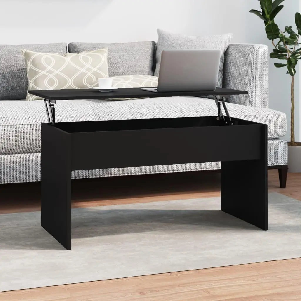 Coffee Table Black 40.2"x19.9"x20.7" Engineered Wood at Set Shop and Smile