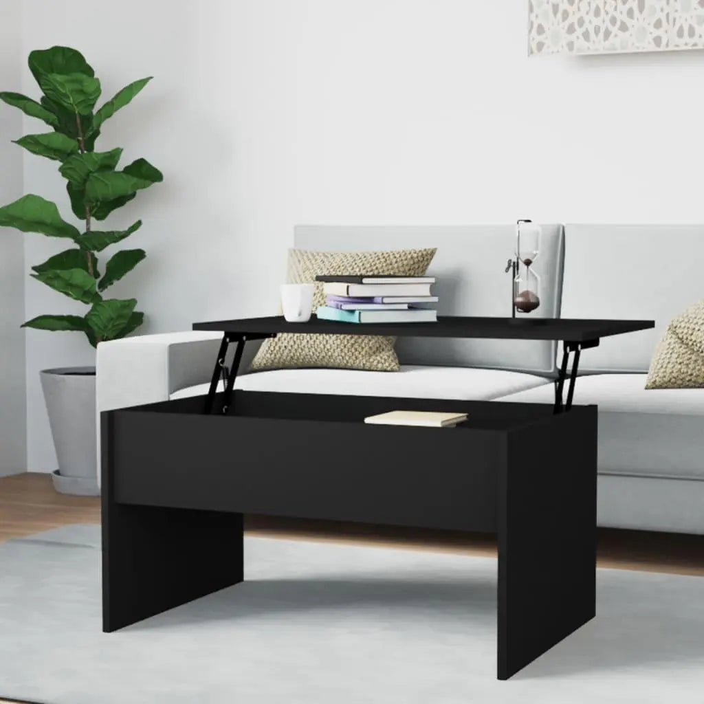 Coffee Table Black 31.5"x19.9"x16.3" Engineered Wood at Set Shop and Smile