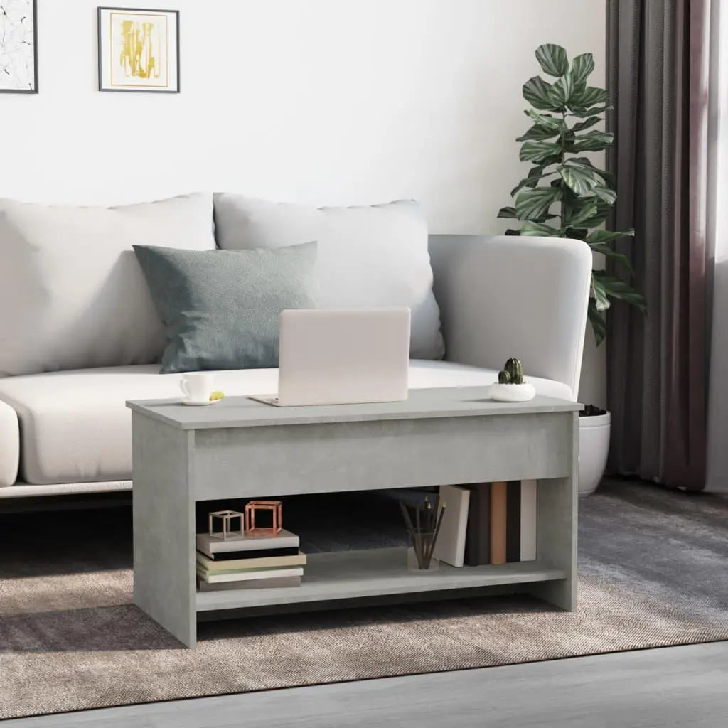 Coffee Table Concrete Gray 40.2"x19.7"x20.7" Engineered Wood at Set Shop and Smile