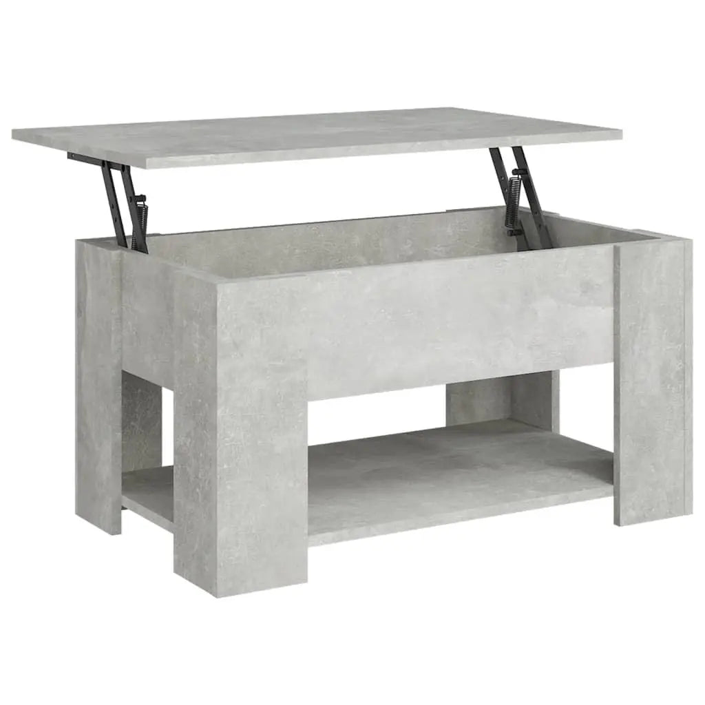 Coffee Table Concrete Gray 31.1"x19.3"x16.1" Engineered Wood at Set Shop and Smile