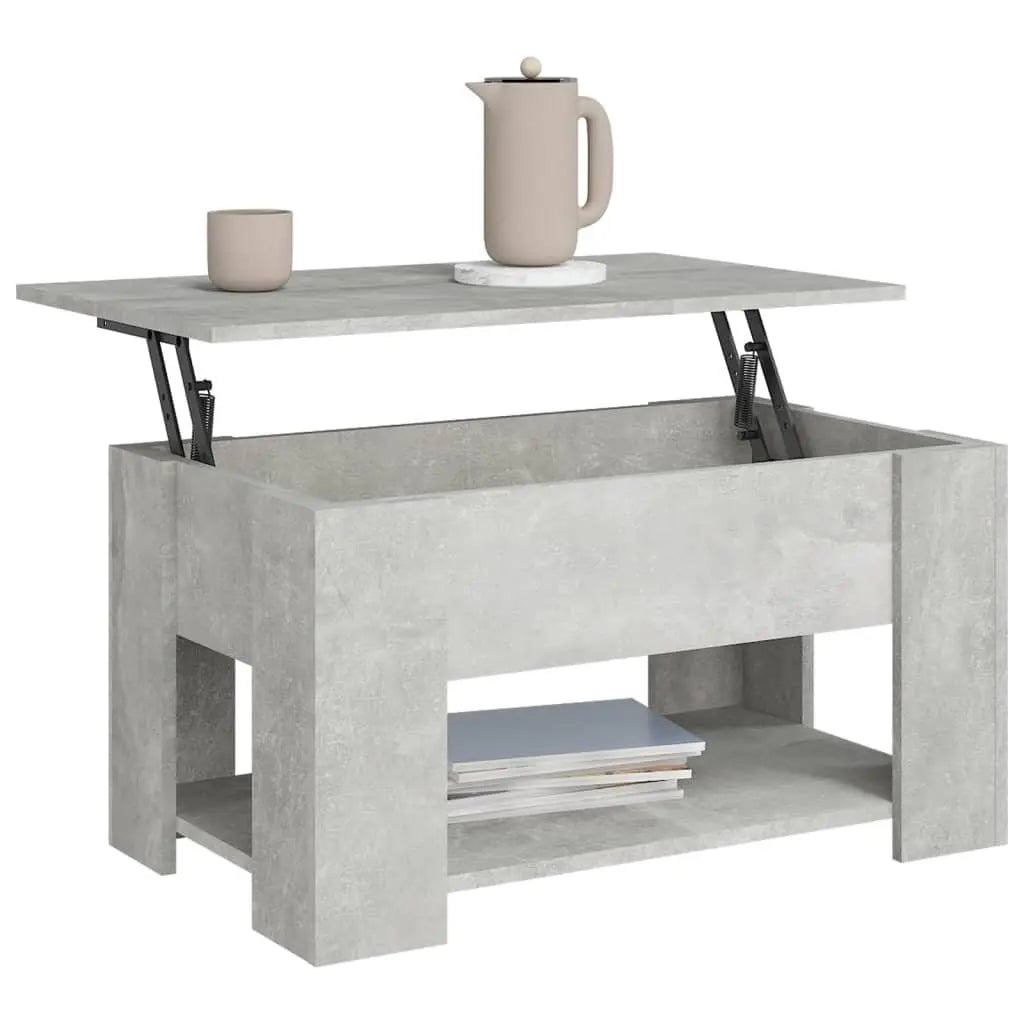 Coffee Table Concrete Gray 31.1"x19.3"x16.1" Engineered Wood at Set Shop and Smile