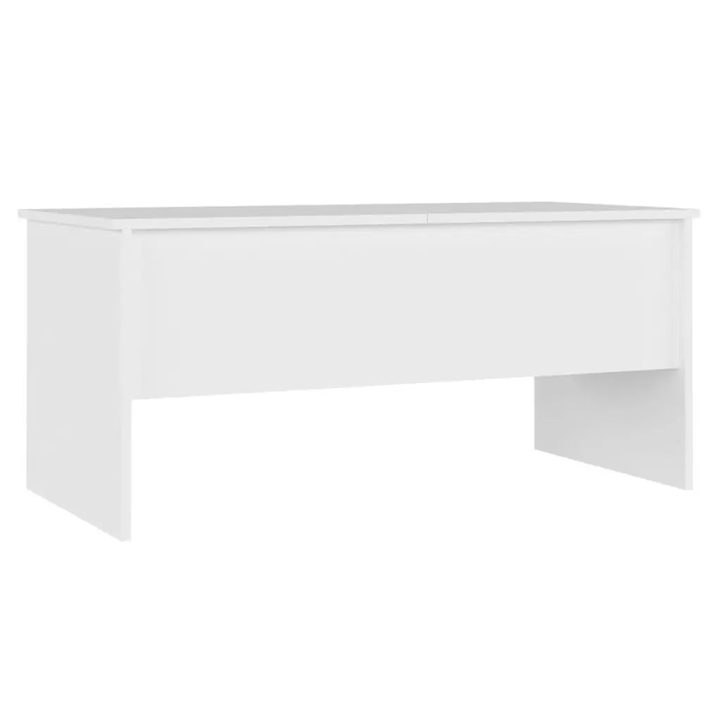 Coffee Table White 40.2"x19.9"x18.3" Engineered Wood at Set Shop and Smile
