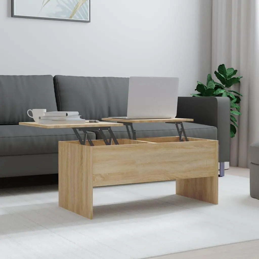 Coffee Table Sonoma Oak 40.2"x19.9"x18.3" Engineered Wood at Set Shop and Smile