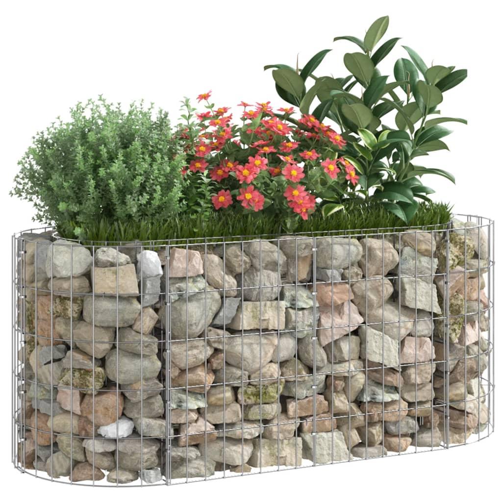 Gabion Raised Bed Galvanized Iron 47.2"x19.7"x19.7" at Set Shop and Smile