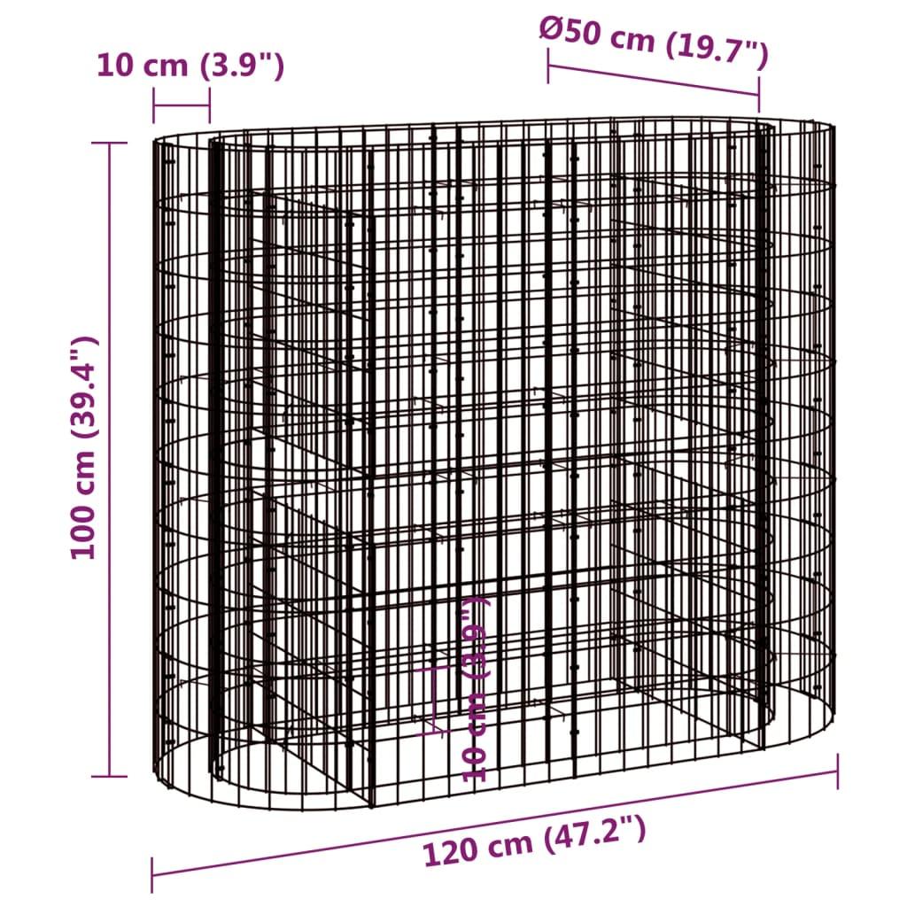 Gabion Raised Bed Galvanized Iron 47.2"x19.7"x39.4" at Set Shop and Smile