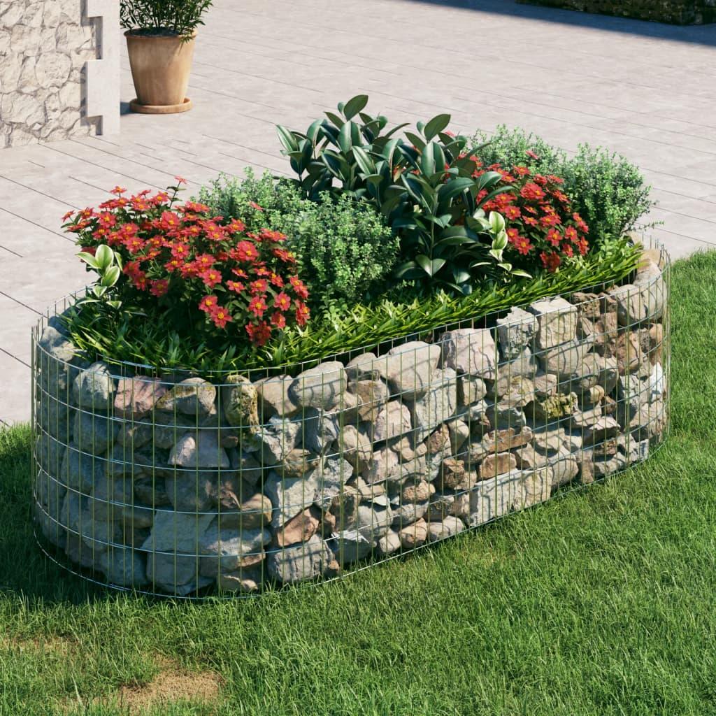 Gabion Raised Bed Galvanized Iron 78.7"x39.4"x19.7" at Set Shop and Smile