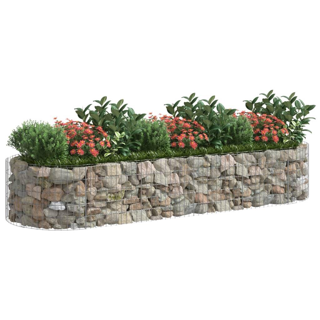 Gabion Raised Bed Galvanized Iron 118.1"x39.4"x19.7" at Set Shop and Smile