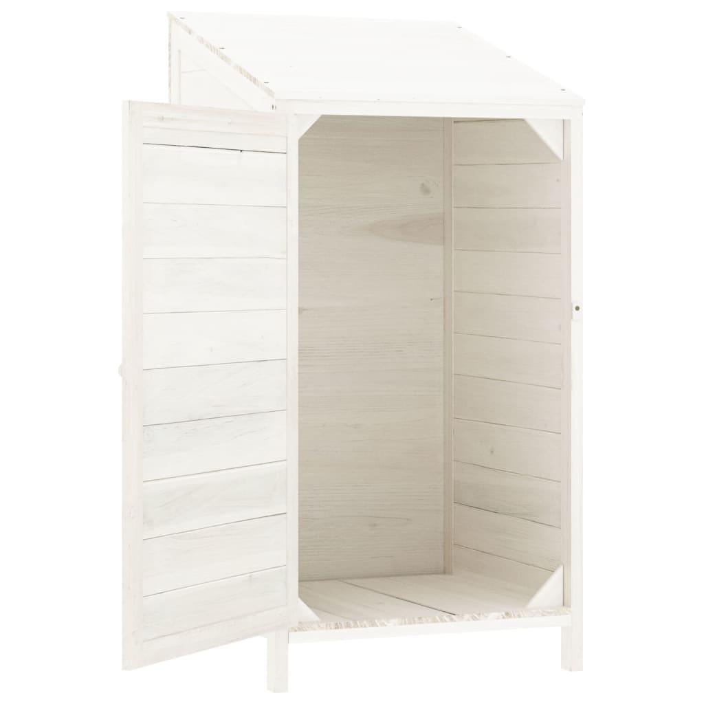 Garden Shed White 21.7"x20.5"x44.1" Solid Wood Fir at Set Shop and Smile