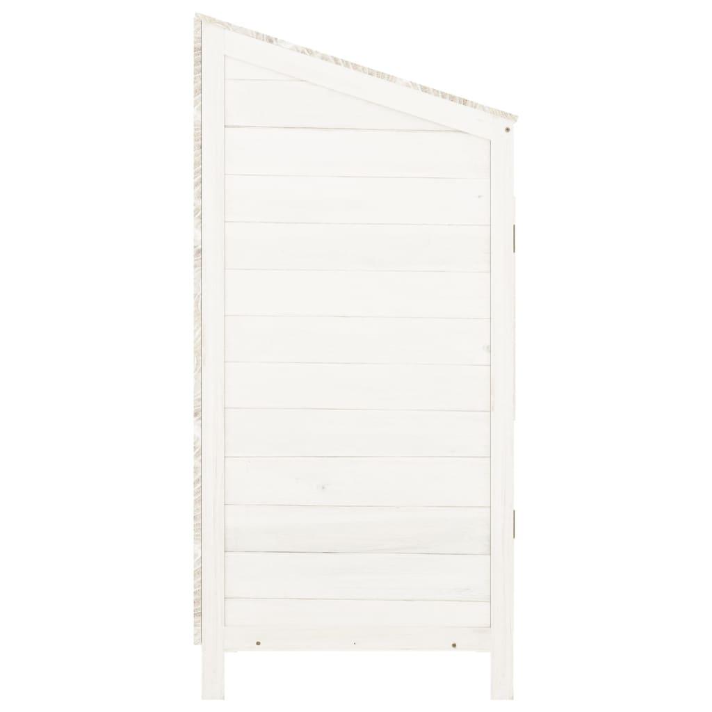 Garden Shed White 21.7"x20.5"x44.1" Solid Wood Fir at Set Shop and Smile